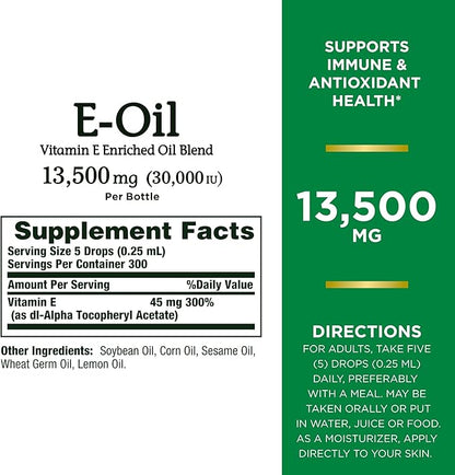 Nature’s Bounty Vitamin E Oil, Supports 30,000IU Vitamin 2.5 fl