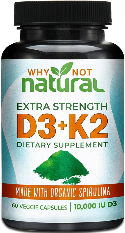 Vitamin D3 K2 (MK-7) with Organic 10000 IU