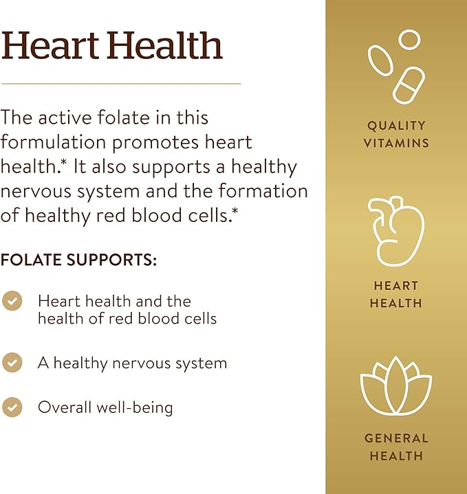 Solgar Folate 1000 mcg, 120 Tablets 1000 mcg 120 Servings