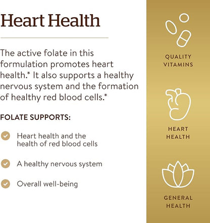 Solgar Folate 1000 mcg, 120 Tablets 1000 mcg 120 Servings
