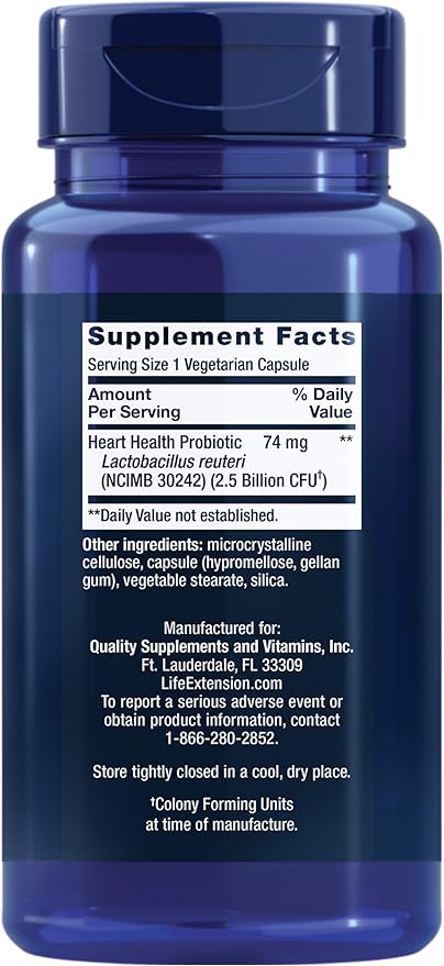 Life Extension FLORASSIST Heart Health 2.5 Billion 60 Capsules
