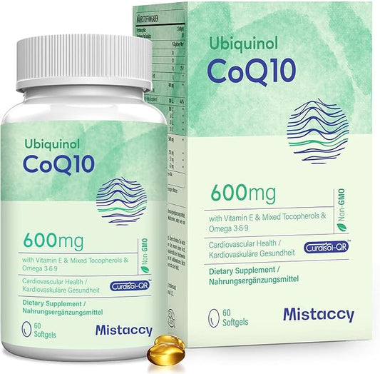 CoQ10 600mg Softgels CoQ10 Ubiquinol 3 6 6 9 9 | 60 Softgels