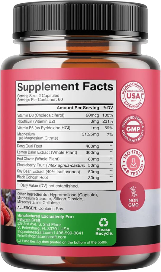Complete Herbal Menopause Supplement for Women 60 Servings