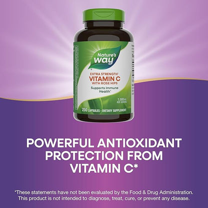 Nature's Way Vitamin C with Rose 1000 mg 250 Capsules