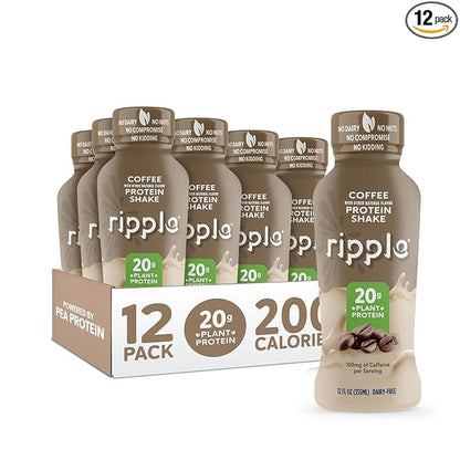 Ripple 12 oz Protein Shakes (12 12), Coffee)
