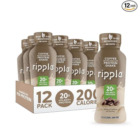 Ripple 12 oz Protein Shakes (12 12), Coffee)