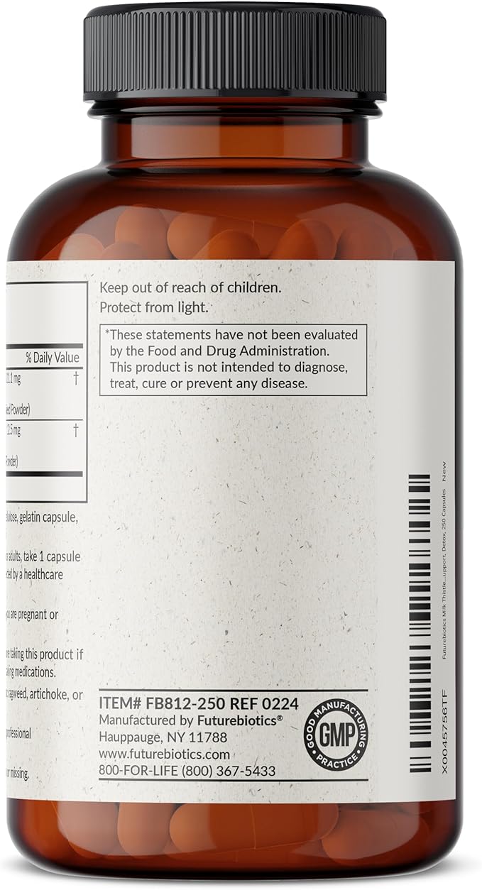 Futurebiotics Milk Thistle Silymarin Marianum & 250 Capsules