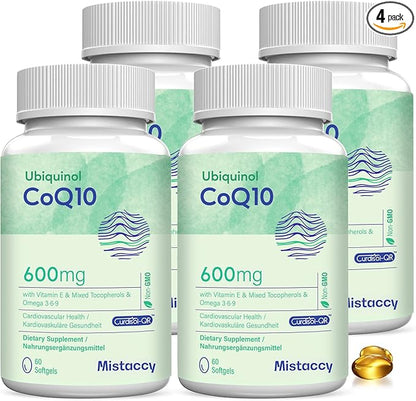 CoQ10 600mg Softgels CoQ10 Ubiquinol 3 6 6 9 9 | 240 Softgels