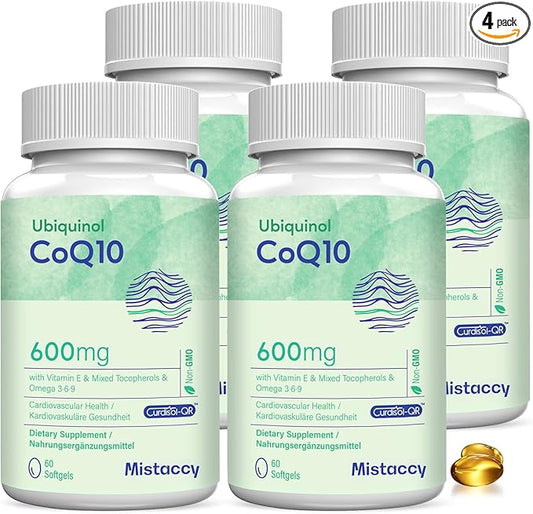 CoQ10 600mg Softgels CoQ10 Ubiquinol 3 6 6 9 9 | 240 Softgels