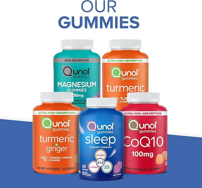 Qunol CoQ10 Gummies, CoQ10 100mg, Delicious Q10 Helps 90 Count