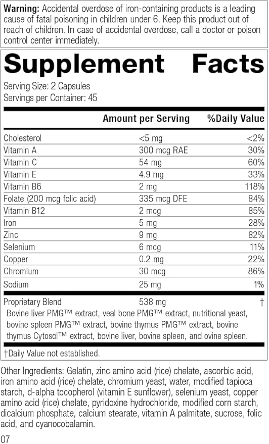 Standard Process Immuplex 90 Capsules