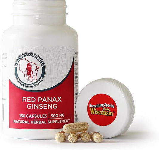 100% Authentic Korean Red Panax Ginseng -500 mg. (150 ct)