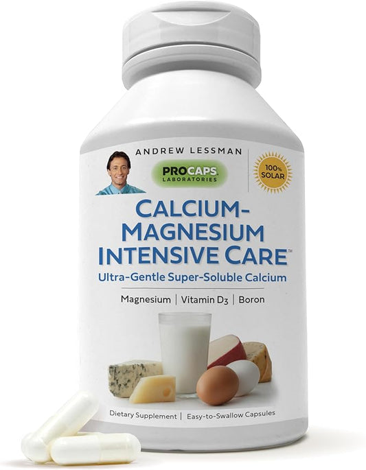 Andrew Lessman Calcium Magnesium Intensive Care 60 Capsules – Bone and Skeleton Health Essentials. Easy to Swallow Capsules with Super Soluble Fine Powder. Gentle to Even The Most Sensitive Stomachs