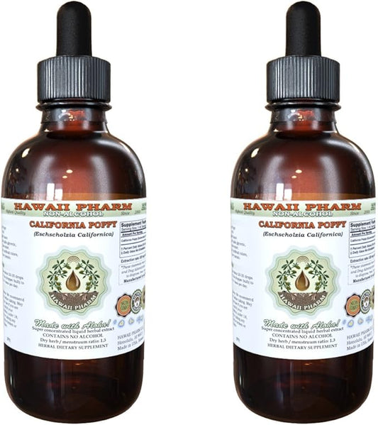 California Poppy Alcohol-Free Liquid Extract, Organic 2x2 oz