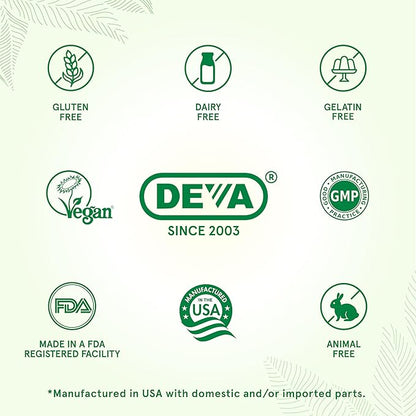 DEVA Vegan Glucosamine-MSM-CMO & Turmeric Supplement - Gluten Free Plant Based Nutritional Supplement - 90 Tablets (Pack of 2)