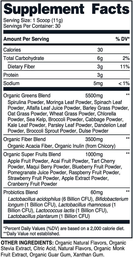 Nutricost Organic Super Greens Powder (30