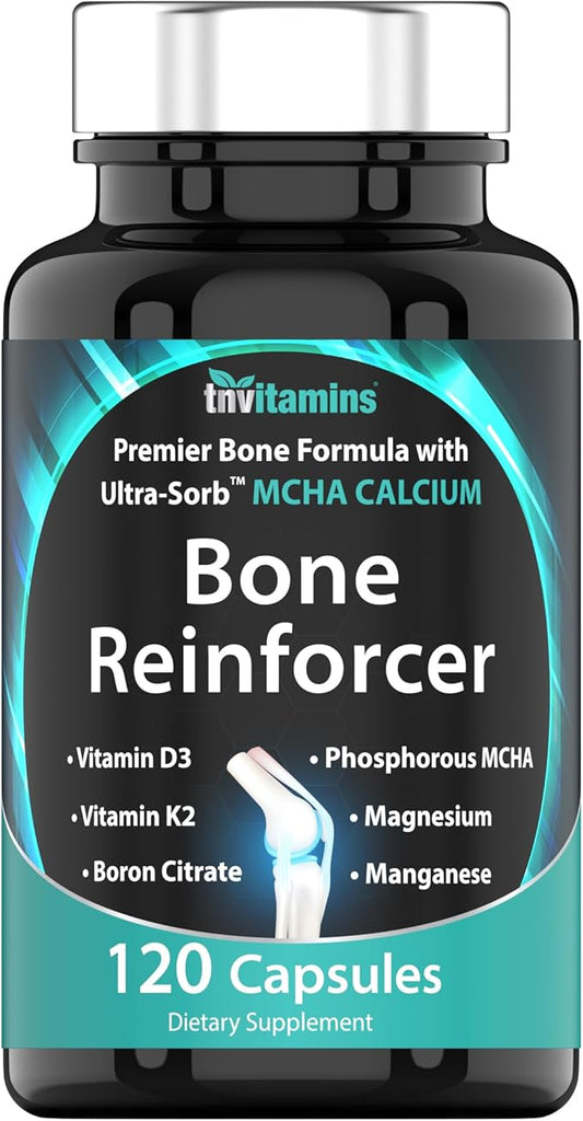Bone Reinforcer (120 Capsules) MCHA Calcium D3, Magnesium, K2, Boron