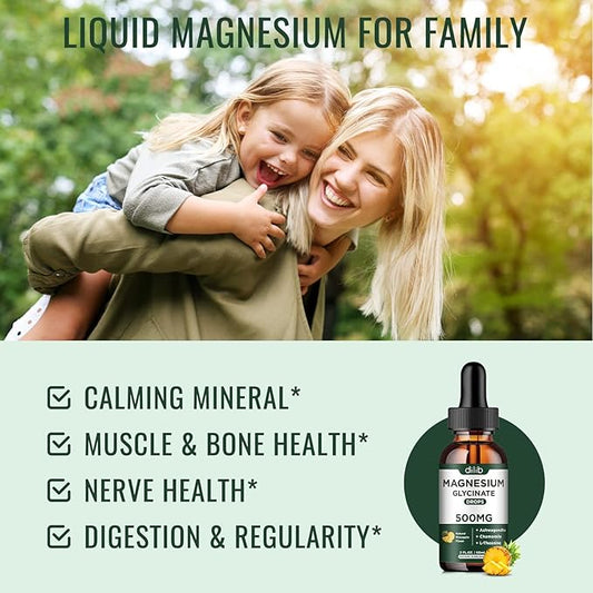 (2 Pack) Magnesium Glycinate Supplement, Magnesium 500mg Ashwagandha,