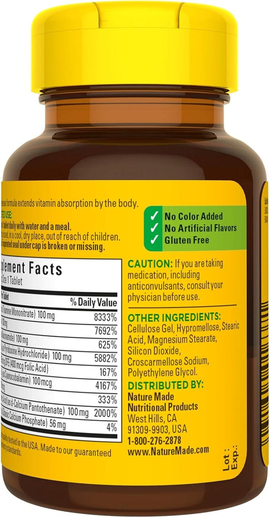 Nature Made B-100 Complex Time Release 60 Count 3)