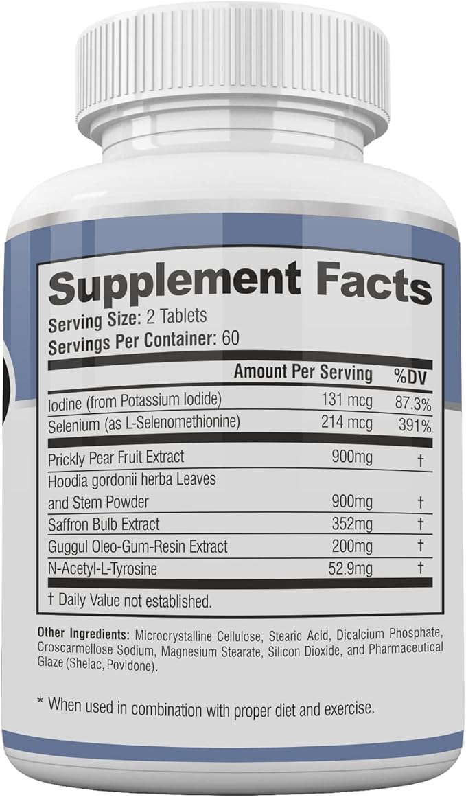 Hashicare Pills- Natural Thyroid Support Supplements for Women and Men Boost Metabolism with Iodine, Selenium, Saffron, and Hoodia- 60 Vitamin Tablets