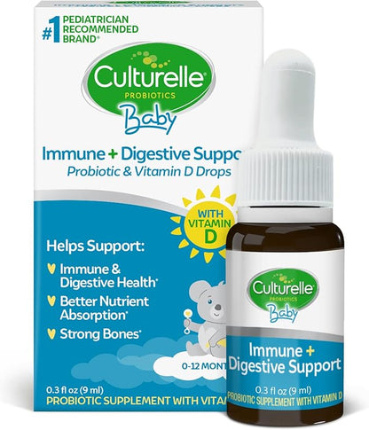 Culturelle Baby Probiotic Drops + Vitamin 0-12 Months, 30 Day 9ml