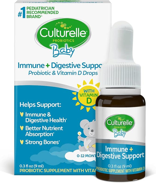 Culturelle Baby Probiotic Drops + Vitamin 0-12 Months, 30 Day 9ml