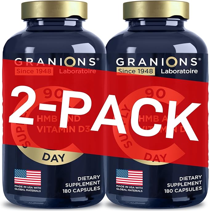 HMB and Vitamin D3 Supplement 1000 MG D3 and 360 HMB 6-Month Supply