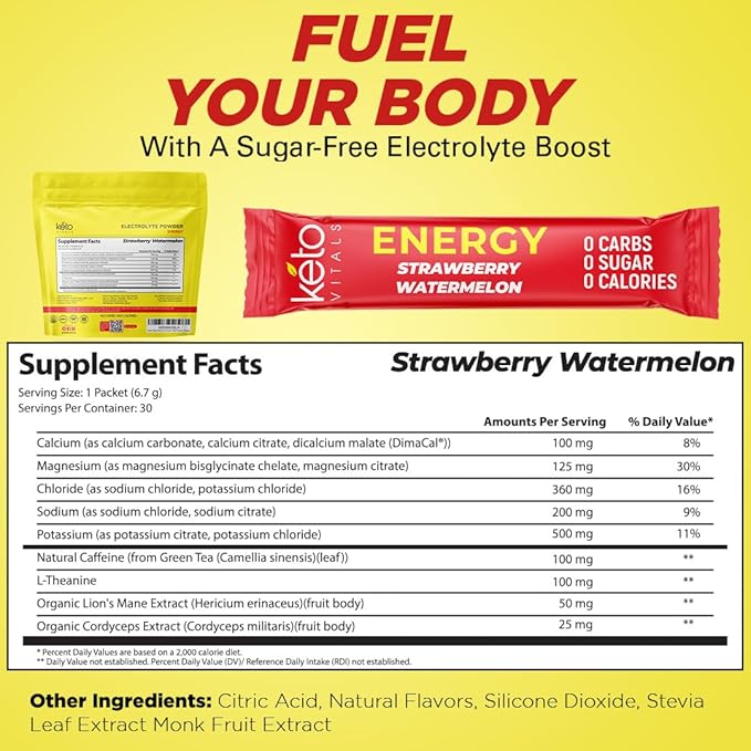 Keto Vitals Keto Electrolyte Energy Drink 30 Count