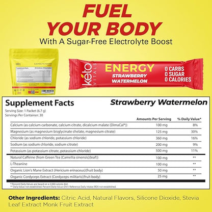 Keto Vitals Keto Electrolyte Energy Drink 30 Count