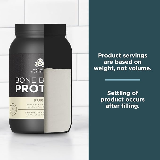 Ancient Nutrition Bone Broth Protein Powder, 20g Protein 40 Servings