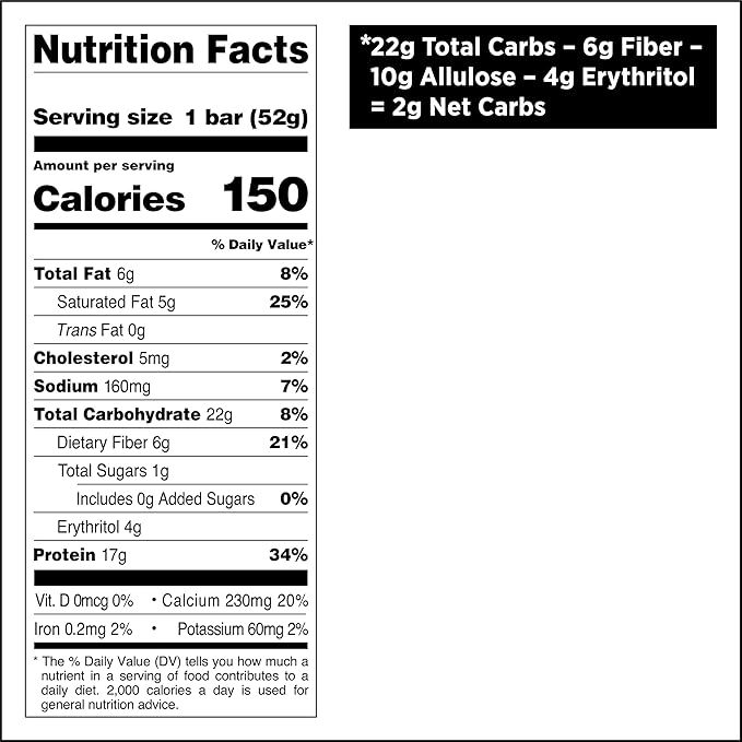 Quest Nutrition Crispy Birthday Cake Hero Protein Bar, 17g Protein, 1g Sugar, 2g Net Carbs, Gluten Free Protein Snack, Keto Friendly, 12 Count