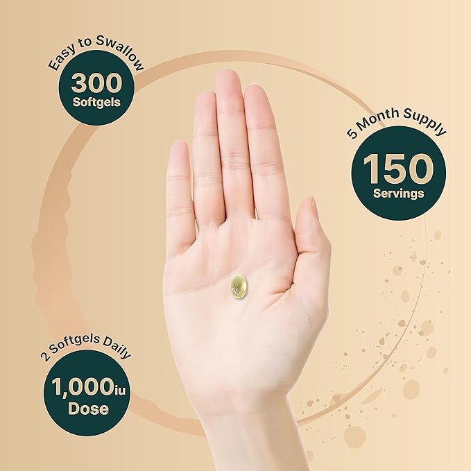 NatureBell Vitamin E Oil Softgels, 1,000 300 Pills
