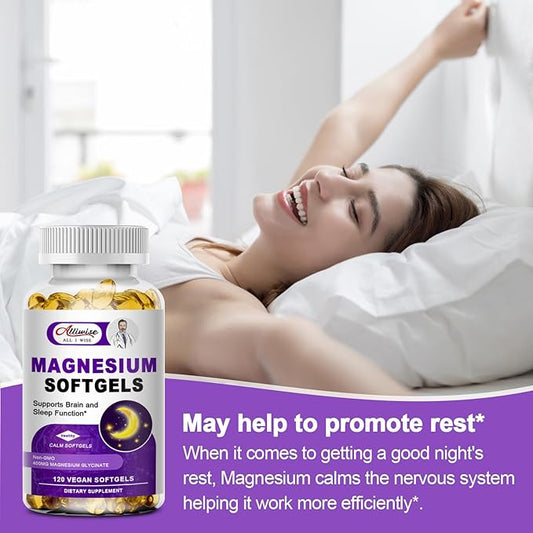 High Absorption Magnesium Glycinate 400mg Softgels 400 mg 100mg Calcium D3 & K2, for