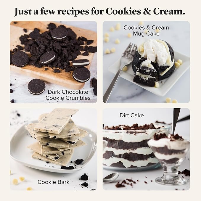 Keto Chow Cookies & Cream | Keto Meal Replacement Shake Powder | Nutritionally Complete | Low Carb | Delicious Easy Meal Substitute | Protein Rich You Choose The Fat | 21 Meal Serving