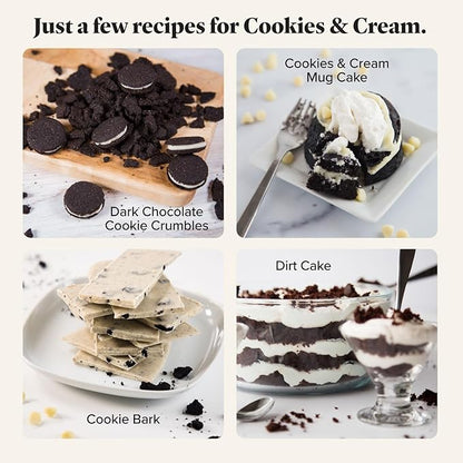 Keto Chow Cookies & Cream | Keto Meal Replacement Shake Powder | Nutritionally Complete | Low Carb | Delicious Easy Meal Substitute | Protein Rich You Choose The Fat | 21 Meal Serving