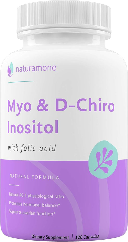 Myo-Inositol & D-Chiro Inositol Blend 100% of 40:1 Physiological 120 Capsules