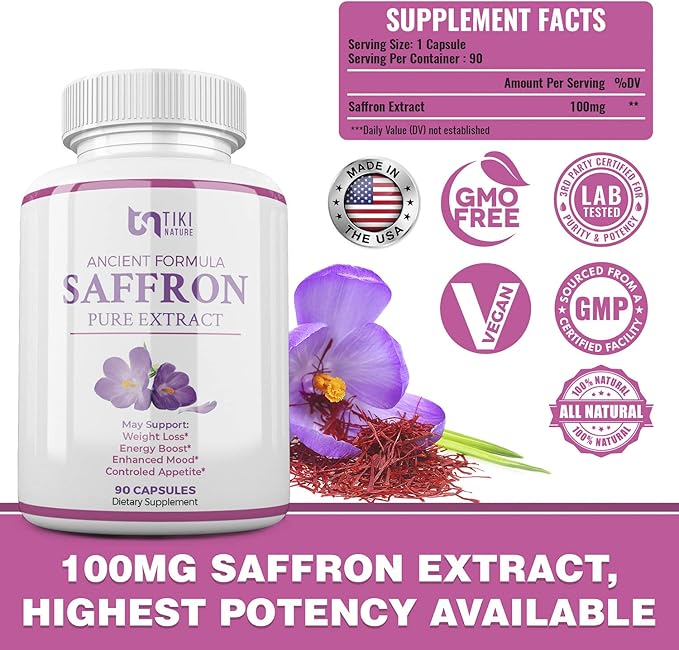 Saffron Extract Supplement 100mg