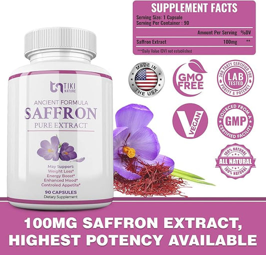 Saffron Extract Supplement 100mg