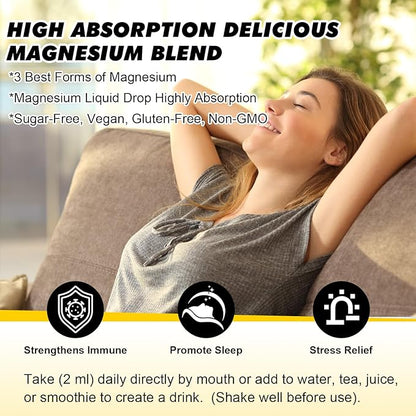 Magnesium Glycinate 500mg Complex, Magnesium Liquid D3, Zinc