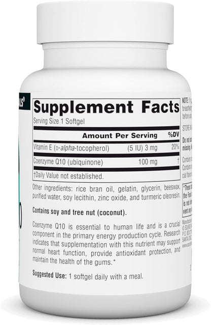 Source Naturals Coenzyme Q10 Antioxidant Support 100 mg 90 Softgels