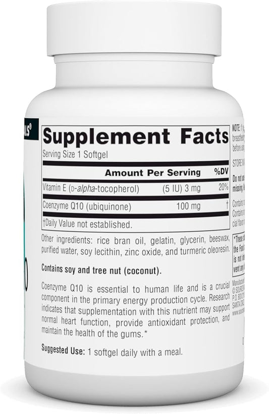 Source Naturals Coenzyme Q10 Antioxidant Support 100 mg 90 Softgels