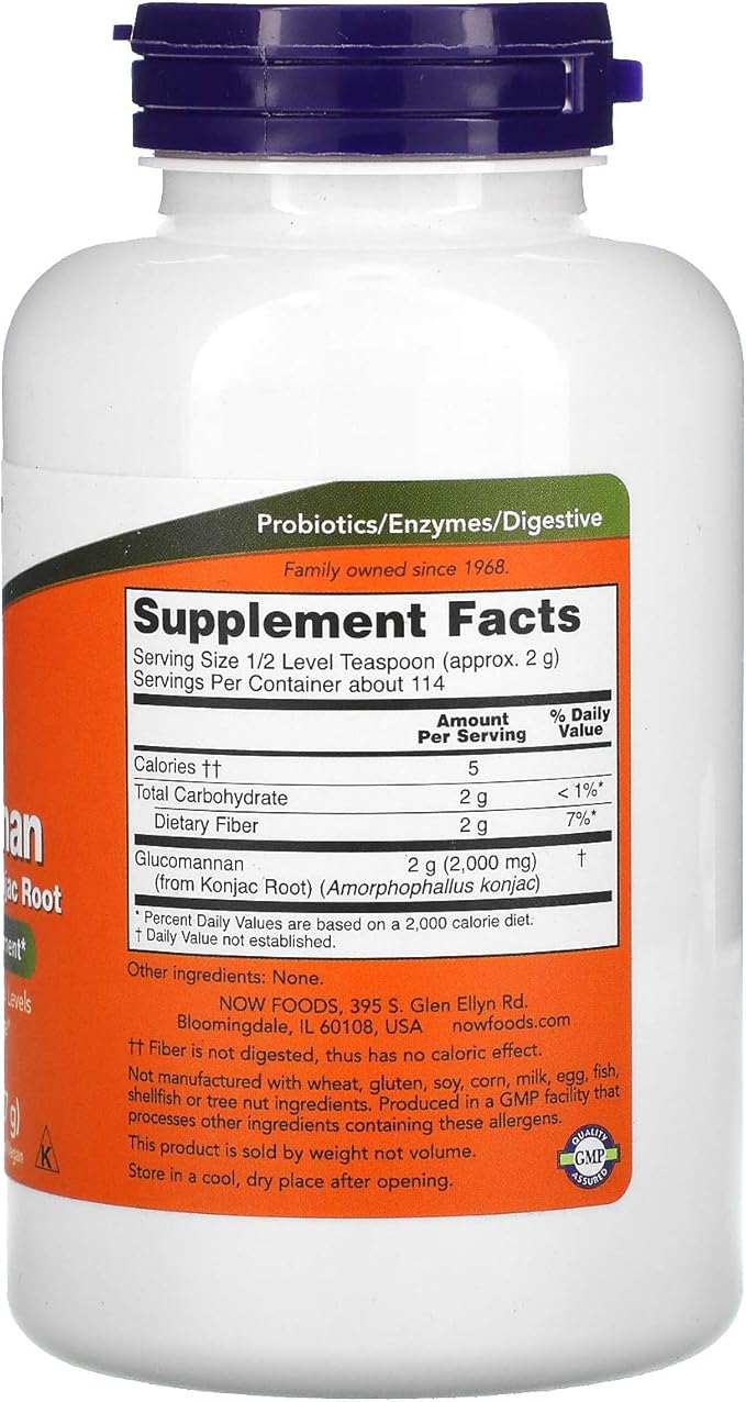 NOW Supplements, Glucomannan (Amorphophallus konjac) Pure 8 Ounce 1)