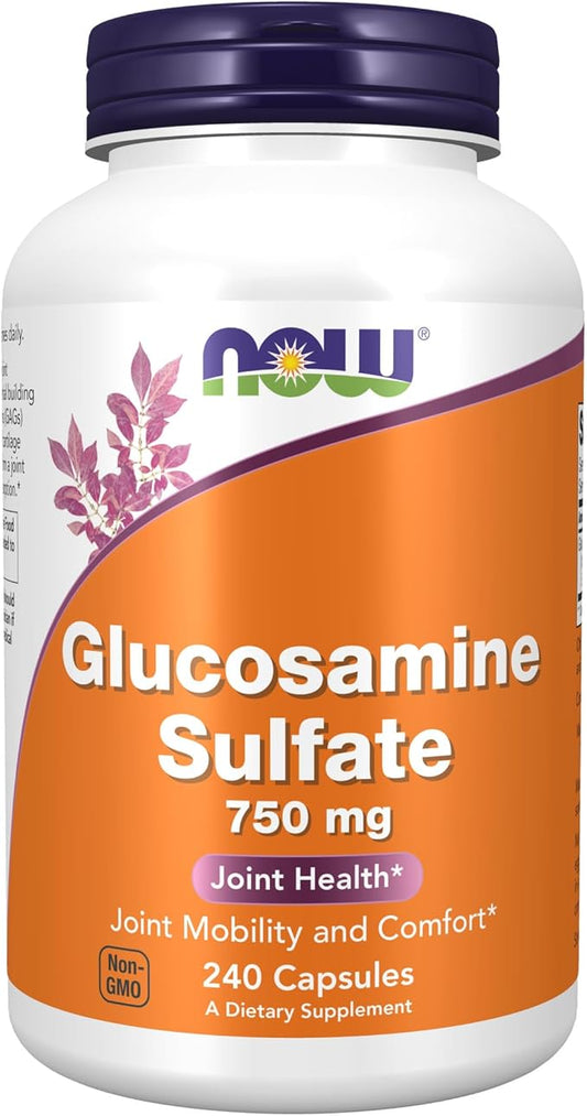 NOW Supplements, Glucosamine Sulfate 750 mg, 240 Veg