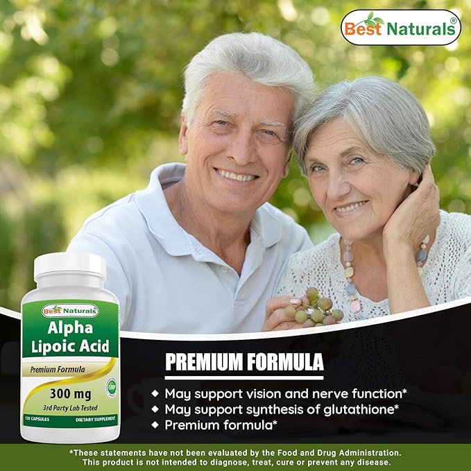 Best Naturals Alpha Lipoic Acid 300 120 Capsules