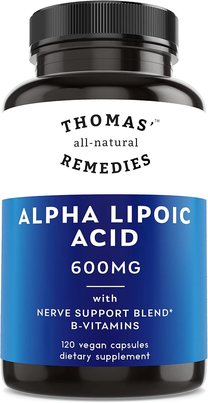 Thomas' all-natural Remedies Alpha Lipoic Acid 600mg, 120 120 Capsules