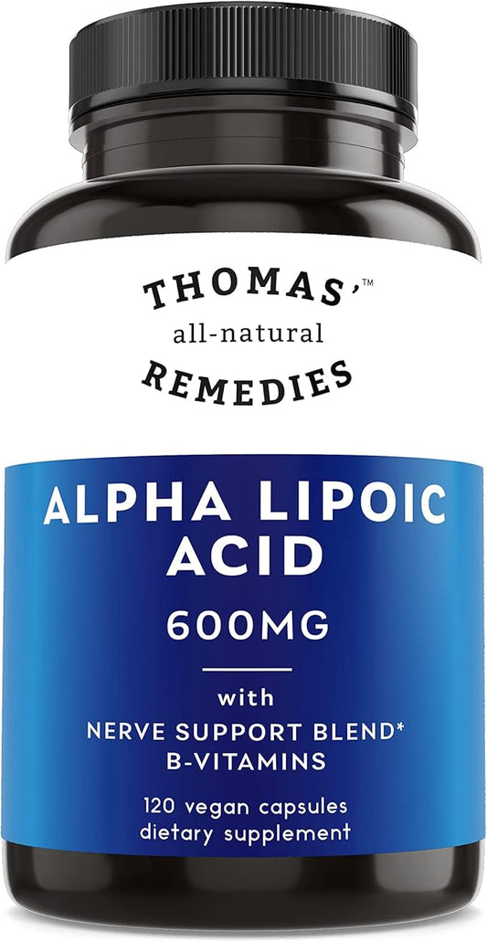 Thomas' all-natural Remedies Alpha Lipoic Acid 600mg, 120 120 Capsules