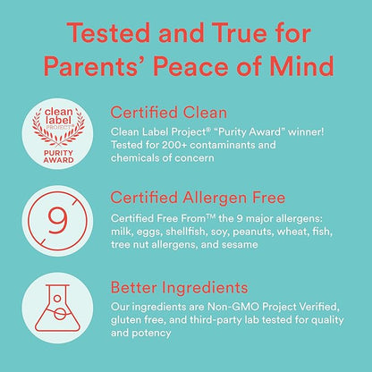 SmartyPants Organic Kids & Toddler Multivitamin 3 (ALA), D3, C, B12, B6, B6, Vitamin K2 & 180 Count
