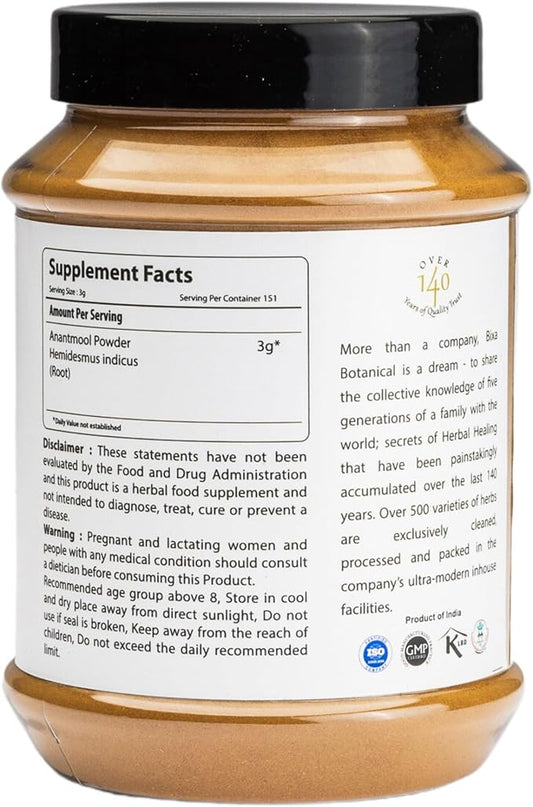 bixa BOTANICAL Sarsaparilla Root Powder 1 /16 Oz 100% Pure.