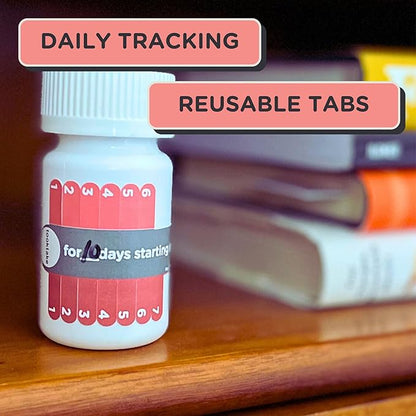 10-Day Tracking Stickers/3 Pck for Vitamins & Medication in Any Form,Vitamin Organizer,Easy Pill Tracker,Daily Pill Organizer,Medicine Organizer,Weekly Pill Box,7 Day Week, AM/PM,Day & Night
