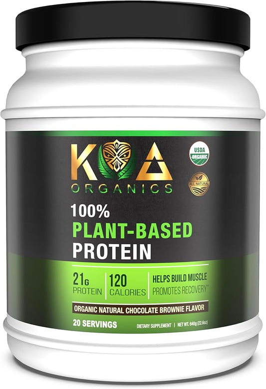 Vegan Protein Powder, Gourmet Chocolate Brownie 21g of 120 Calories 640g